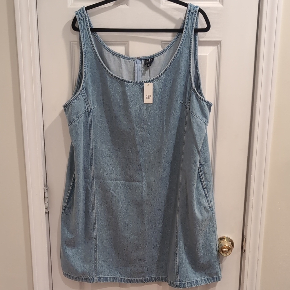 GAP Women's Light Blue Denim Mini Dress